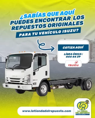 ¡Encuentra los repuestos que necesitas con la mejor calidad y servicio para tu vehículo ISUZU en nuestra tienda! 🚗🔧 Contamos con un amplio inventario de piezas originales y de alta gama para garantizar el mejor rendimiento y durabilidad para tu auto. 🛠️💪 ¡Visítanos y dale a tu ISUZU el cuidado que se merece! 🌟✨